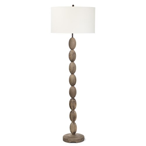 Buoy styled wood coastal lamp
